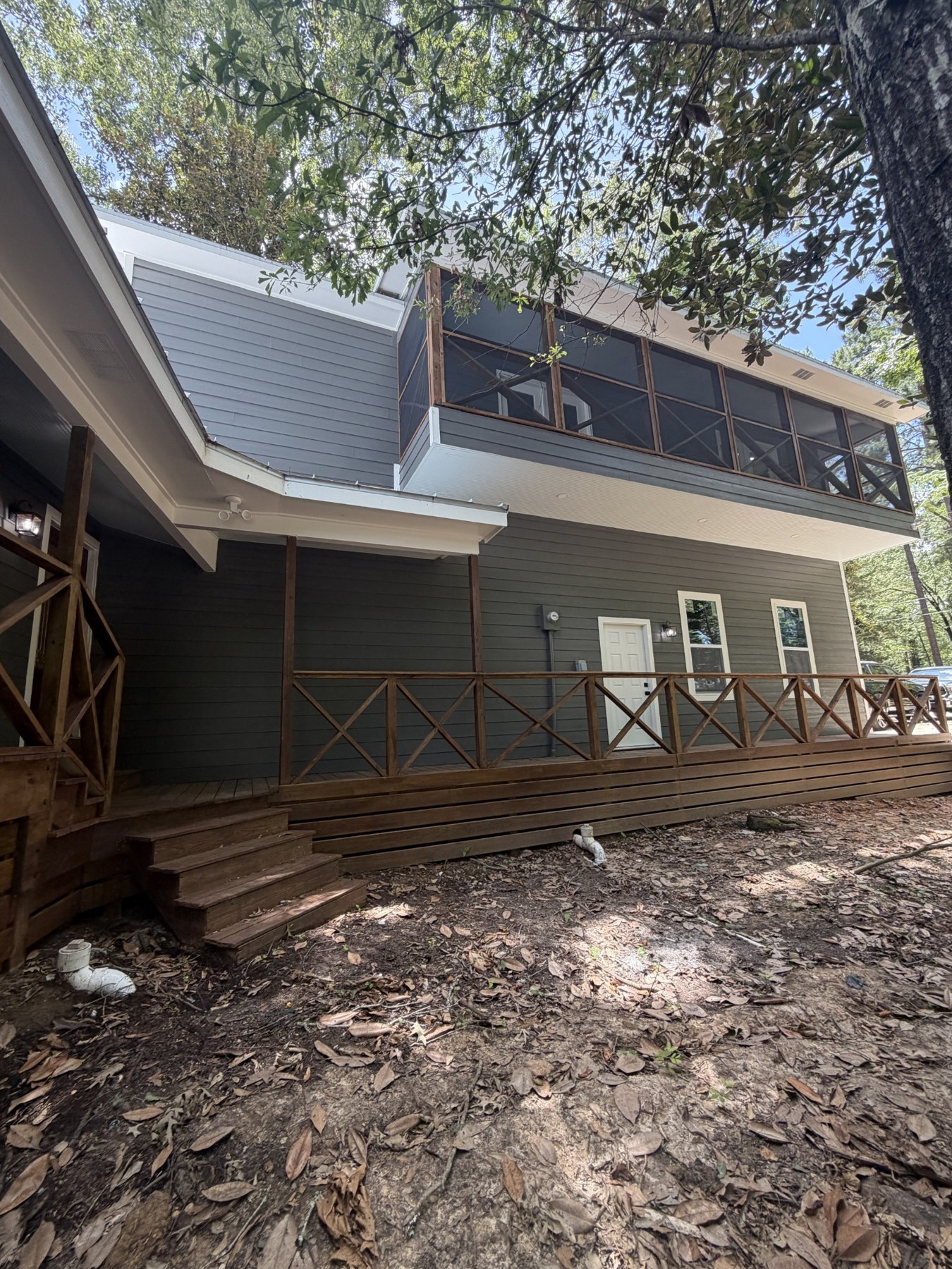Exterior renovation in progress